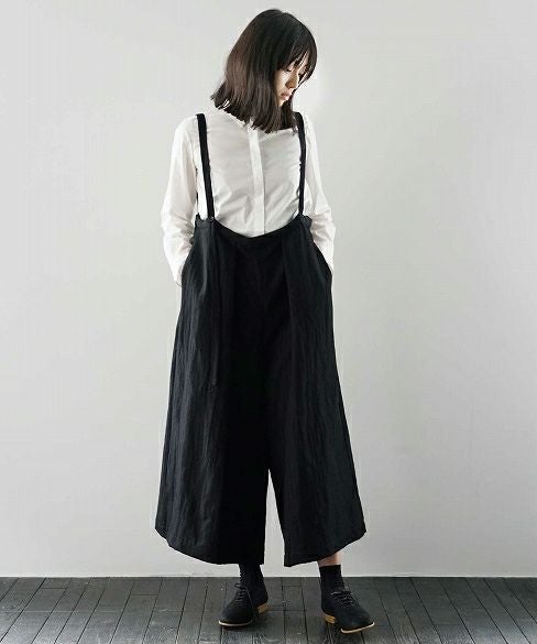 Mochi.モチ.suspenders wide pants [18AW-PT01]