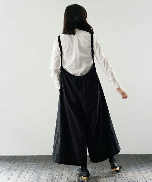 Mochi.モチ.suspenders wide pants [18AW-PT01]