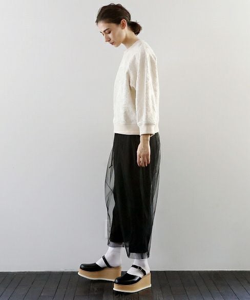 MIYAO ミヤオ.tulle pants [MQ-P-06/黒×黒]