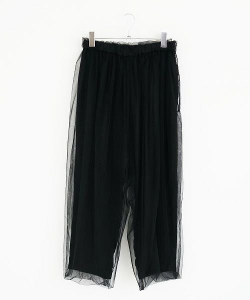 MIYAO ミヤオ tulle pants [MQ-P-06/黒×黒]