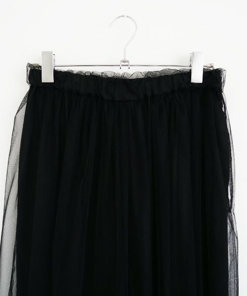 MIYAO ミヤオ.tulle pants [MQ-P-06/黒×黒]