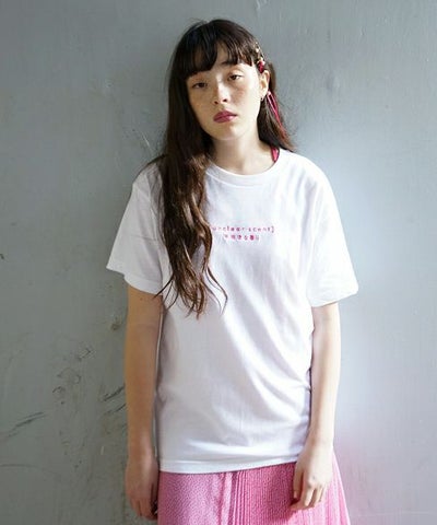 rinrinka.unclear scent logo T-shirt[i-RRK19SS-T/White×Pink]