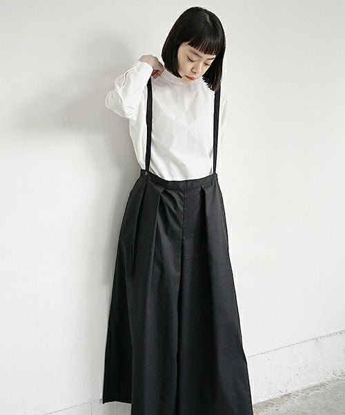Mochi.モチ.black wide suspenders pants [19SS-P01]