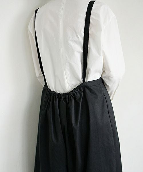 Mochi.モチ.black wide suspenders pants [19SS-P01]