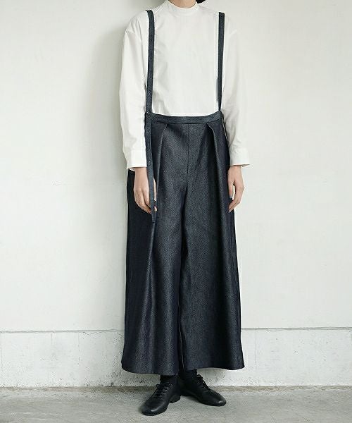 Mochi.モチ.denim wide suspenders pants [19SS-P02]