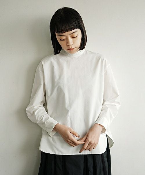 Mochi.モチ.petit high necked shirt [19SS-BL01/white]
