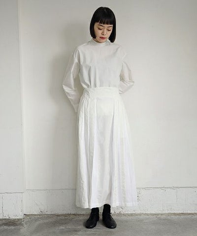 Mochi.モチ.tuck long skirt [19SS-SK01/white]