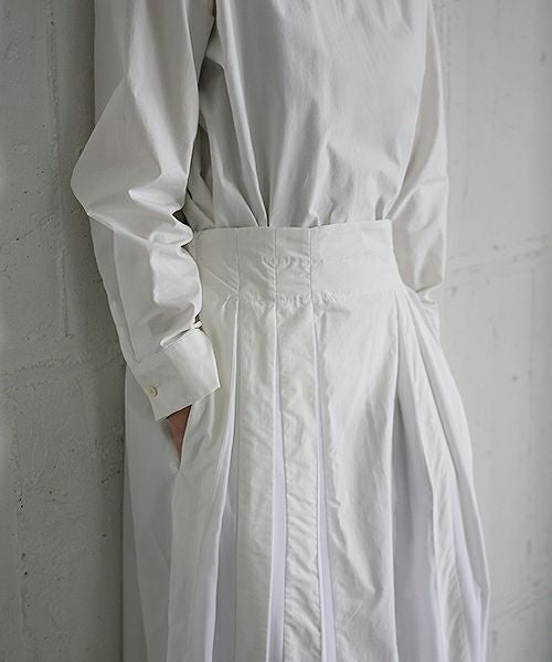 Mochi.モチ.tuck long skirt [19SS-SK01/white]