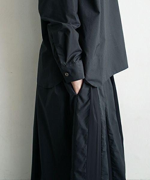 Mochi.モチ.tuck long skirt [19SS-SK01/black]
