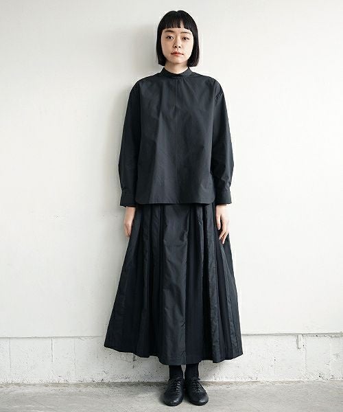 Mochi.モチ.tuck long skirt [19SS-SK01/black]
