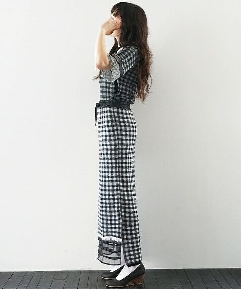 malamute.gingham check skirt [mlm 19SS-SK09 / BLACK]