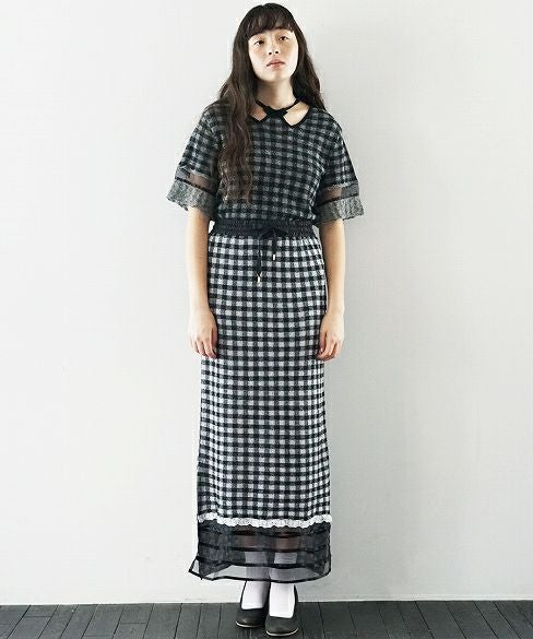 malamute.gingham check skirt [mlm 19SS-SK09 / BLACK]