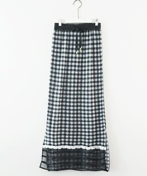 malamute.gingham check skirt [mlm 19SS-SK09 / BLACK]