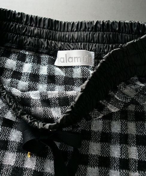 malamute.gingham check skirt [mlm 19SS-SK09 / BLACK]