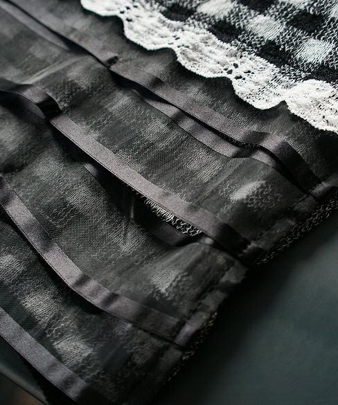 malamute.gingham check skirt [mlm 19SS-SK09 / BLACK]