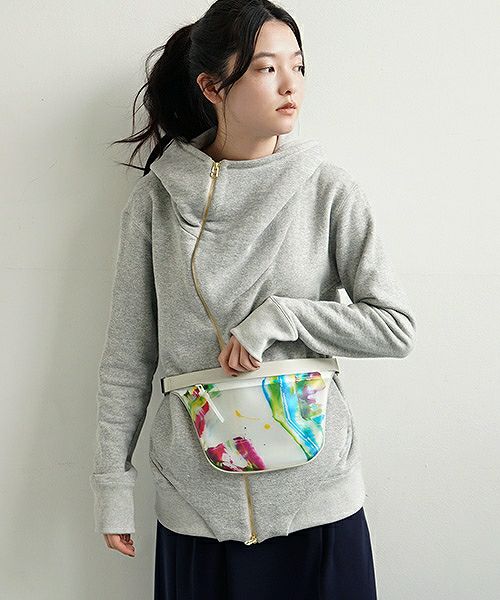 macromauro マクロマウロ.plane bag paint small PVC[white]_