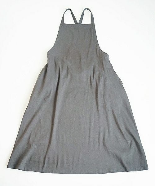 Mochi.モチ.french linen jumper skirt [915-op01/grey]