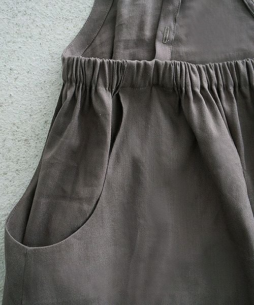 Mochi.モチ.french linen jumper skirt [915-op01/grey]