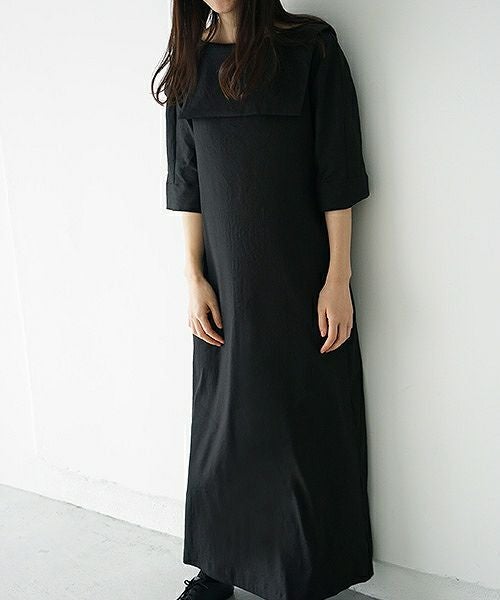 Mochi.モチ.linen dress [915-op02/black]