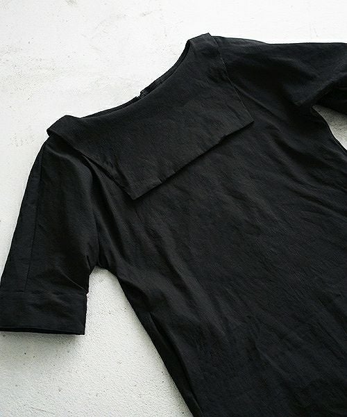 Mochi.モチ.linen dress [915-op02/black]
