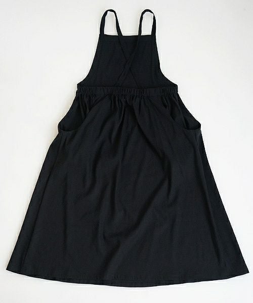 Mochi.モチ.french linen jumper skirt [915-op01/black]