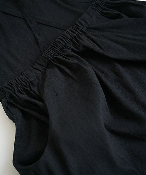Mochi.モチ.french linen jumper skirt [915-op01/black]