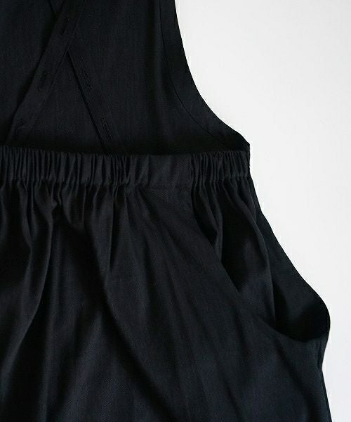 Mochi.モチ.french linen jumper skirt [915-op01/black]