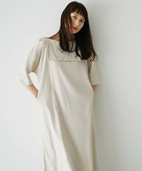 Mochi.モチ.linen dress [915-op02/light beige]