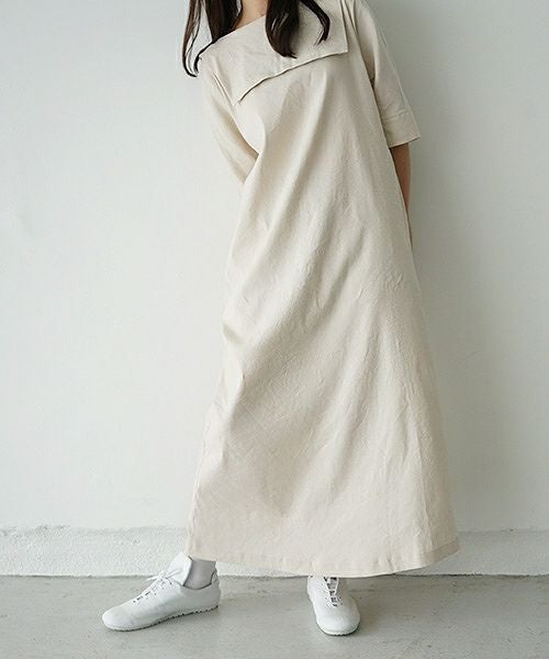 Mochi.モチ.linen dress [915-op02/light beige]