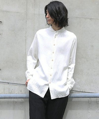 suzuki takayuki.スズキタカユキ.one-piece-shawl-collar shirt[A203-04/nude]