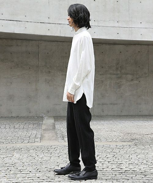 suzuki takayuki スズキタカユキ one-piece-shawl-collar shirt[A203