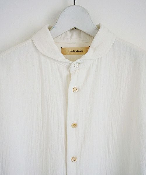 suzuki takayuki スズキタカユキ one-piece-shawl-collar shirt[A203