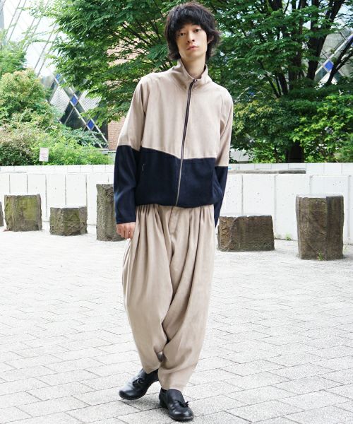 YANTOR Suede Track Suit[Y194JS01/BEIGE×NAVY]