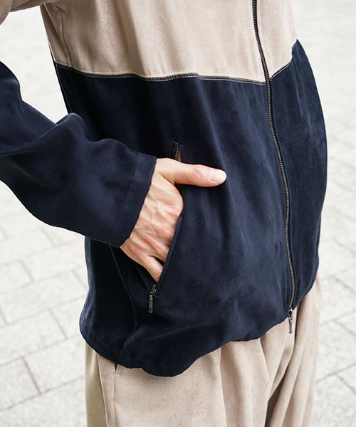 YANTOR Suede Track Suit[Y194JS01/BEIGE×NAVY]