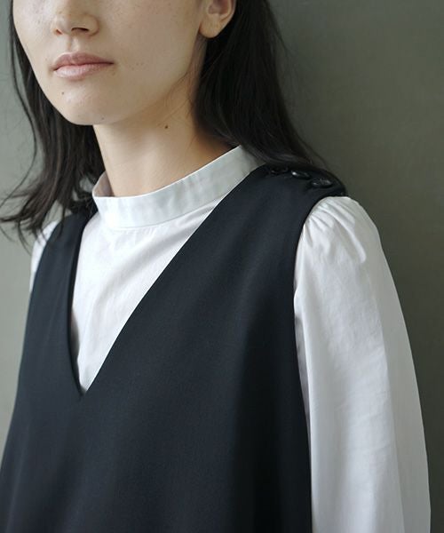 Mochi.モチ.v-neck dress [ms02-op-03]