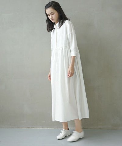 Mochi.モチ.shirt dress [ms02-op-05/white]
