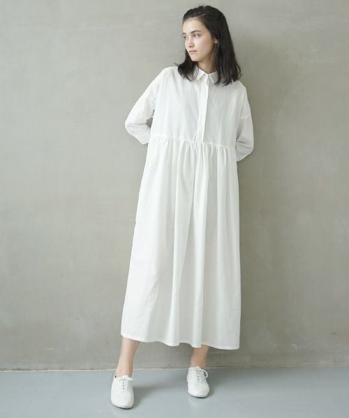 Mochi.モチ.shirt dress [ms02-op-05/white]