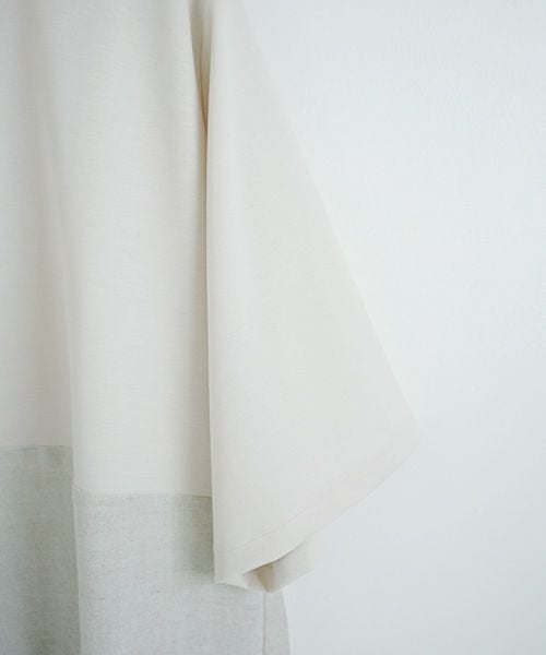 Mochi.モチ.cotton ＆ linen layered dress [ms02-op-07/beige]