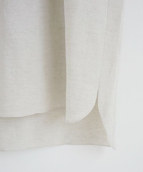 Mochi.モチ.cotton ＆ linen layered dress [ms02-op-07/beige]