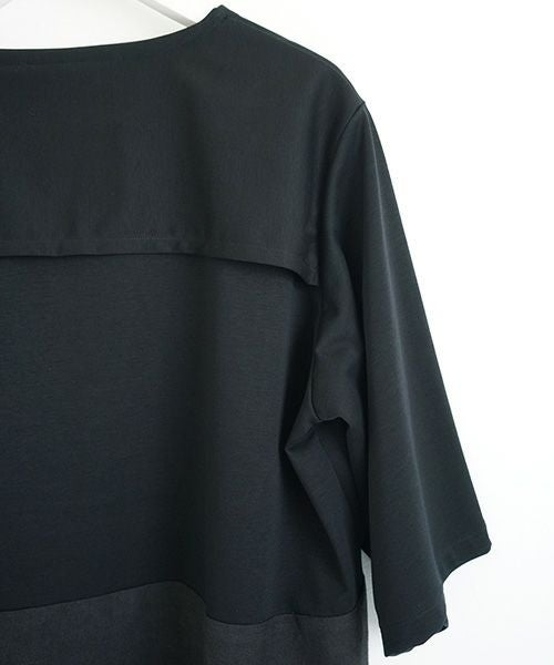Mochi.モチ.cotton ＆ linen layered dress [ms02-op-07/black]