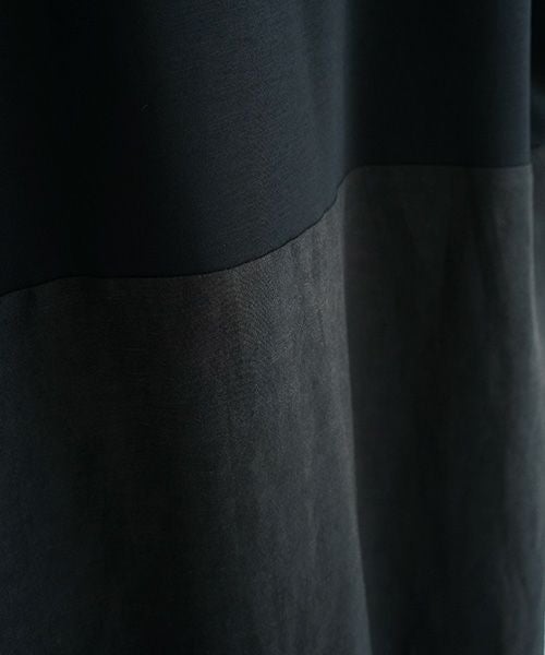 Mochi.モチ.cotton ＆ linen layered dress [ms02-op-07/black]