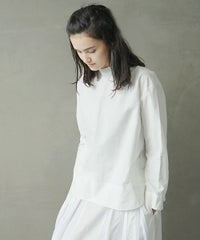 Mochi.モチ.petit high necked shirt.[ms02-sh-01/white]