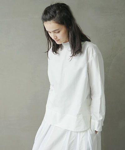 Mochi.モチ.petit high necked shirt.[ms02-sh-01/white]