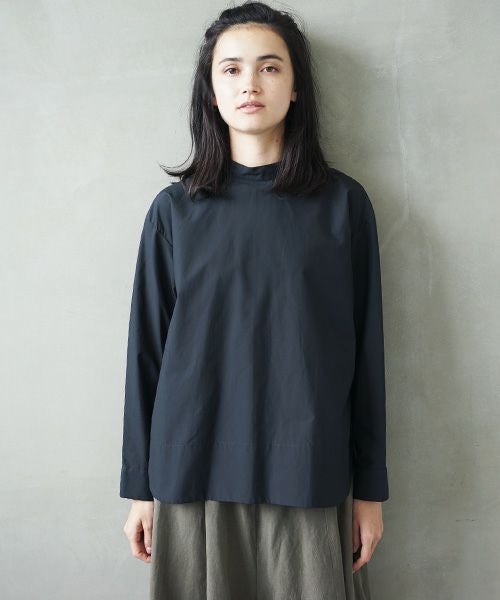 Mochi.モチ.petit high necked shirt.[ms02-sh-01-/black]