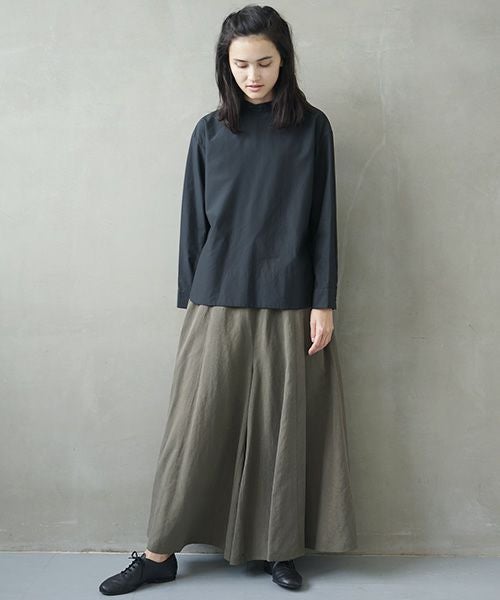 Mochi.モチ.petit high necked shirt.[ms02-sh-01-/black]