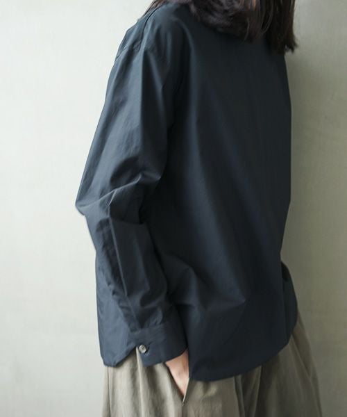 Mochi.モチ.petit high necked shirt.[ms02-sh-01-/black]
