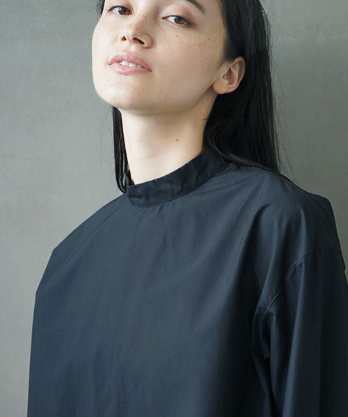 Mochi.モチ.petit high necked shirt.[ms02-sh-01-/black]