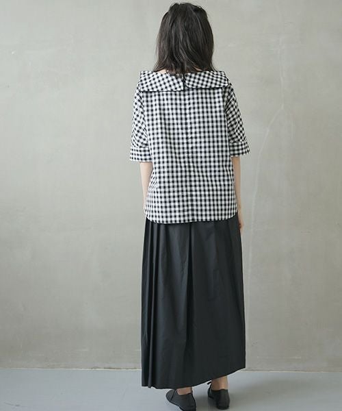 Mochi.モチ.gingham check blouse [ms02-sh-02]