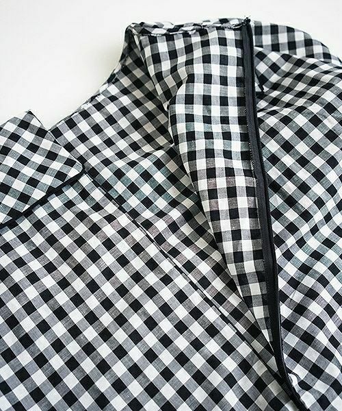 Mochi.モチ.gingham check blouse [ms02-sh-02]