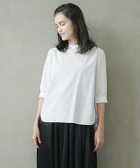 Mochi.モチ.gather blouse [ms02-sh-05/white]